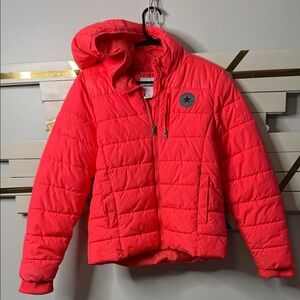 Converse Vibrant Red Quilted Jacket kids XL t 16-18 -111